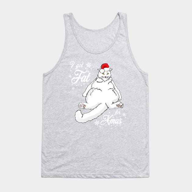 What did you get for X'mas? White Cat Tank Top by meownarchy